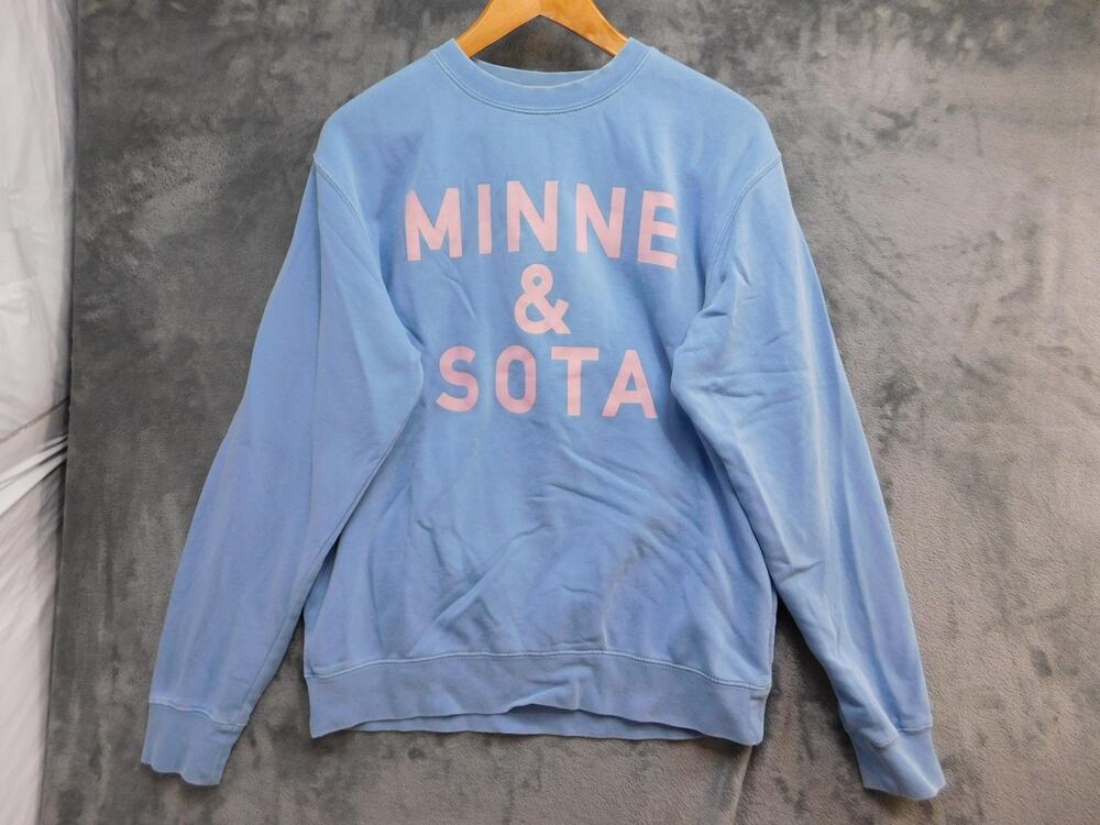 Sota Clothing Co. Sweatshirt Mens M Blue Pullover Graphic Print Fleece